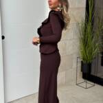 Vestido Volante Marrón