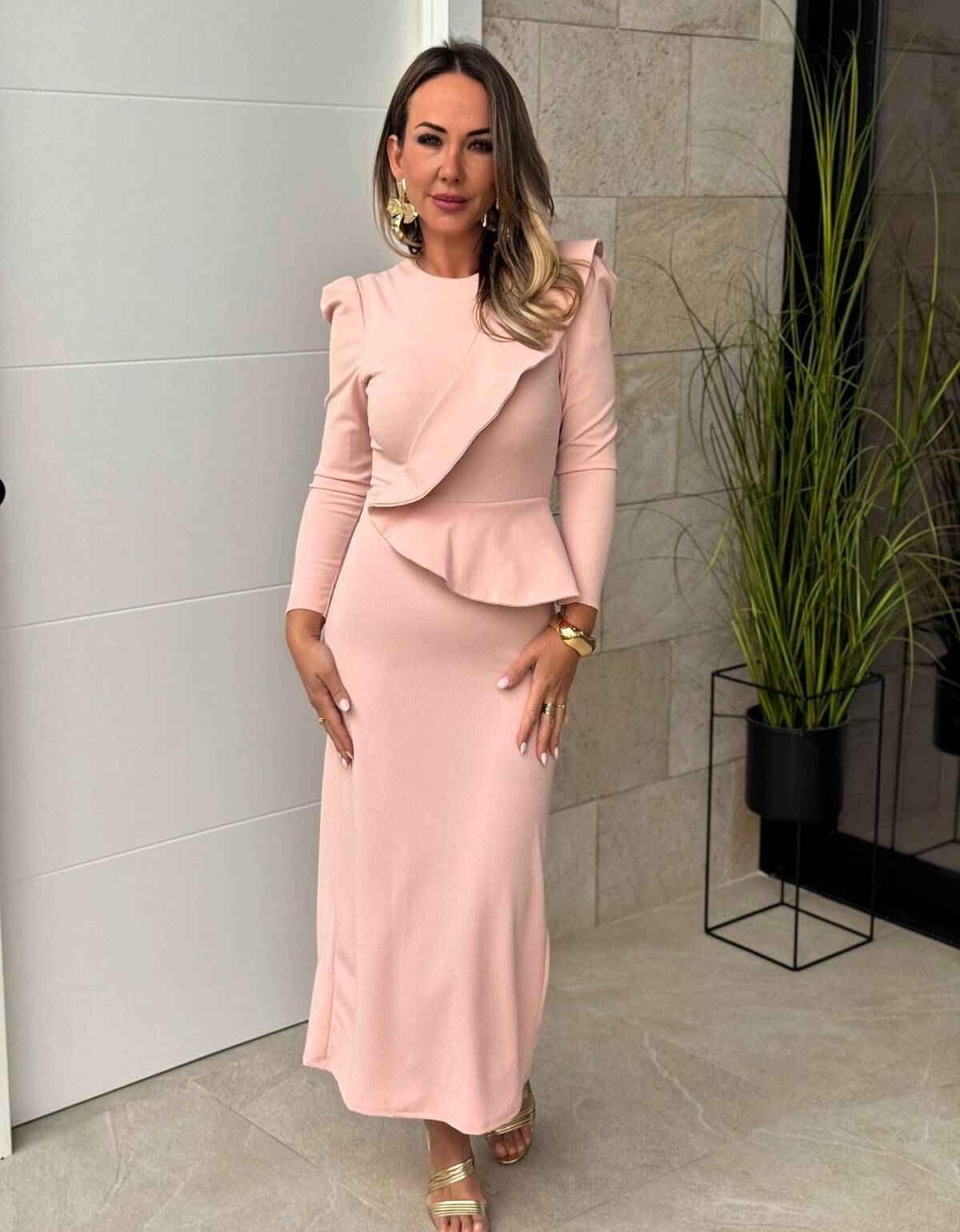 Vestido Volante Rosa - Imagen 2