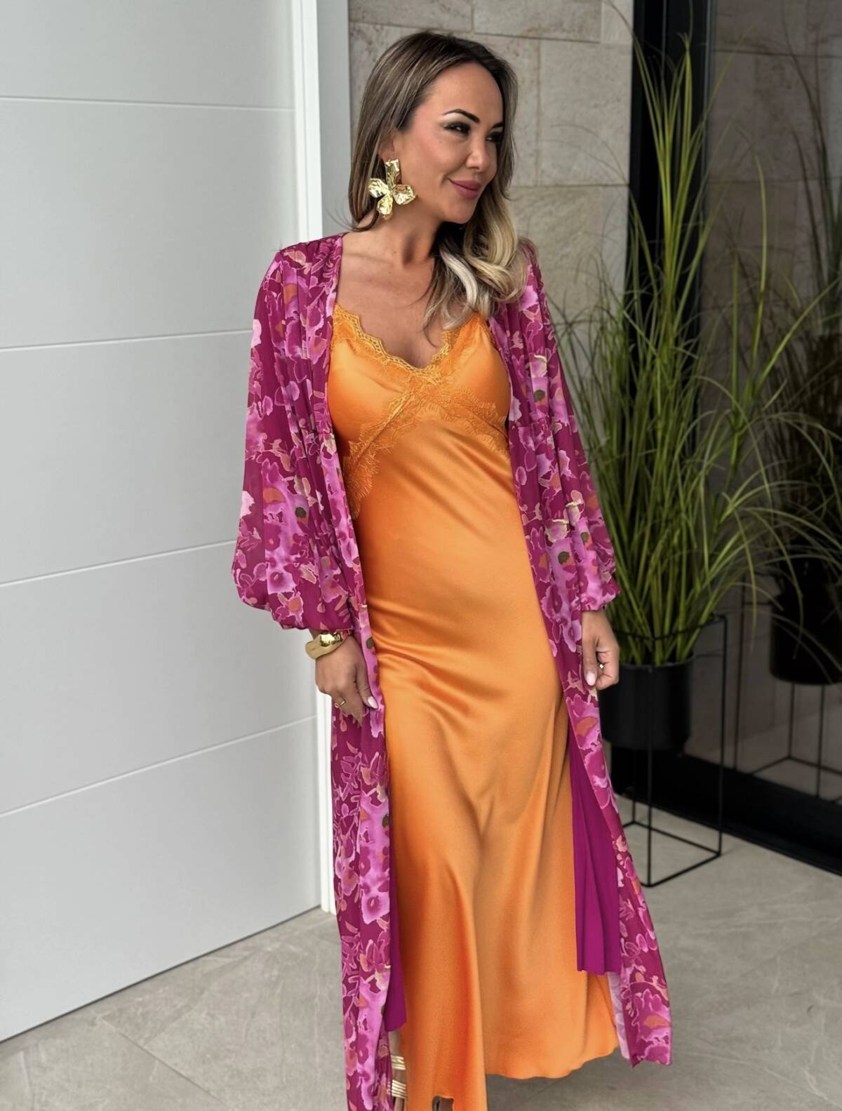 Conjunto Vestido Lencero Caftan - Imagen 4