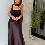 Vestido Palazzo Marrón