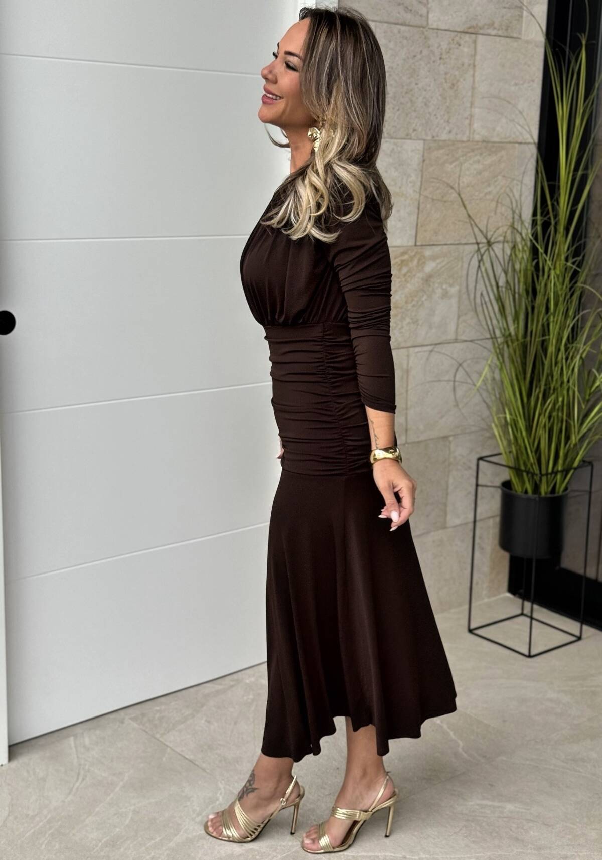 Vestido Julia Marrón - Imagen 4