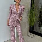 Conjunto Fajín Estampado Rosa