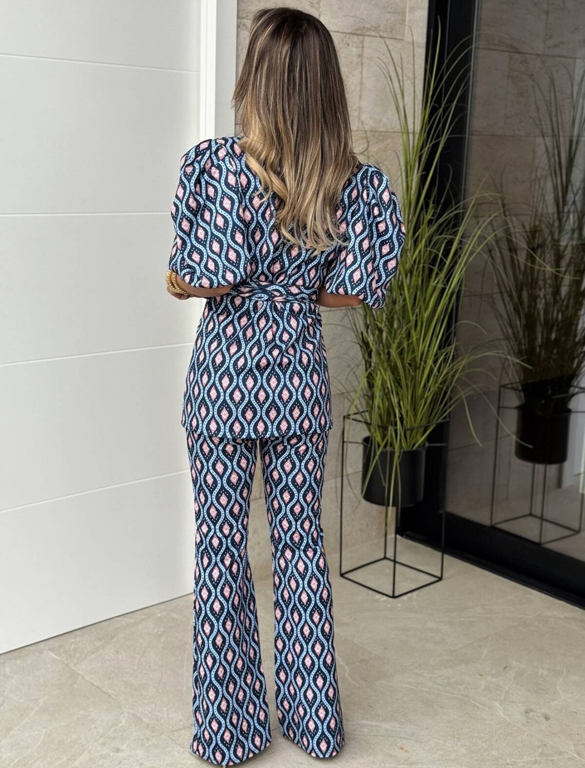 Conjunto Fajín Estampado Manga Corta Marino - Imagen 4