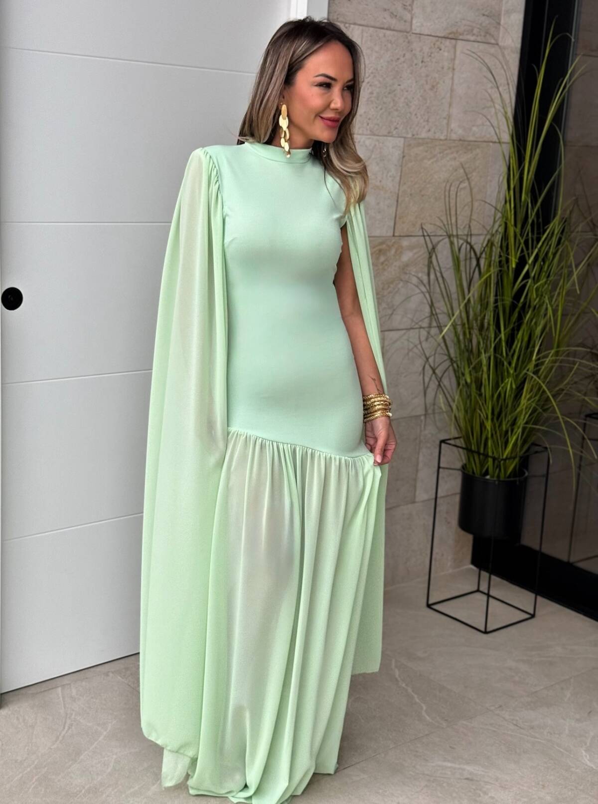 Vestido Graciela Menta - Imagen 9