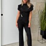 Conjunto Gota Dorada Negro