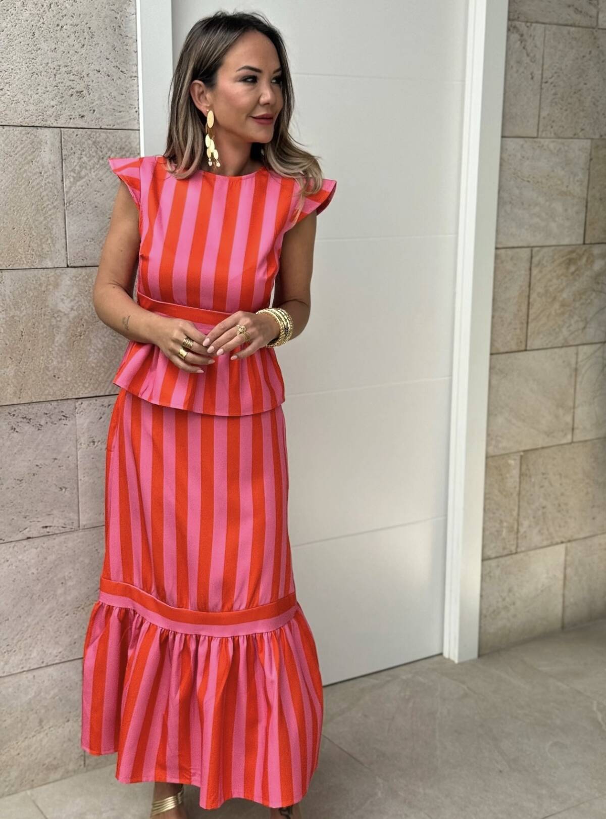 Conjunto Renata Rosa Naranja - Imagen 4