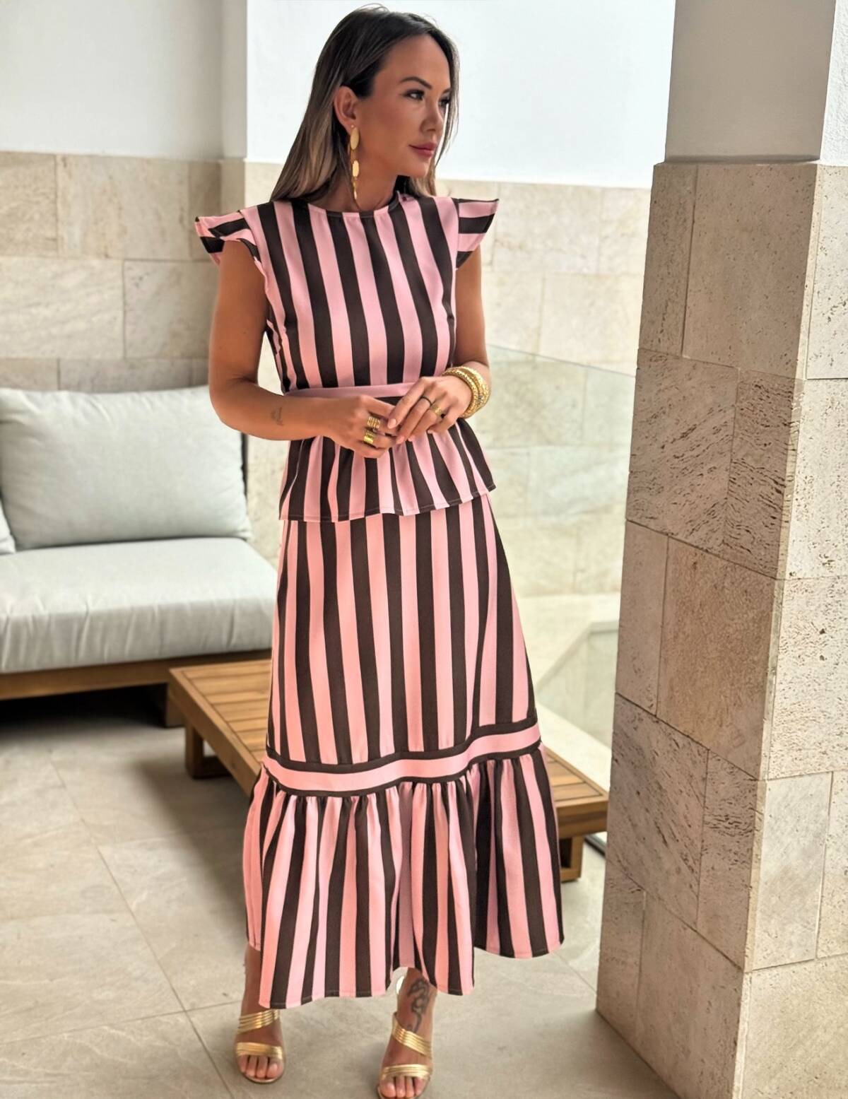 Conjunto Renata Rosa Marrón - Imagen 4