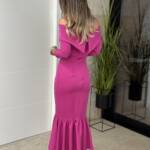 Vestido Bardot Cuello Buganvilla