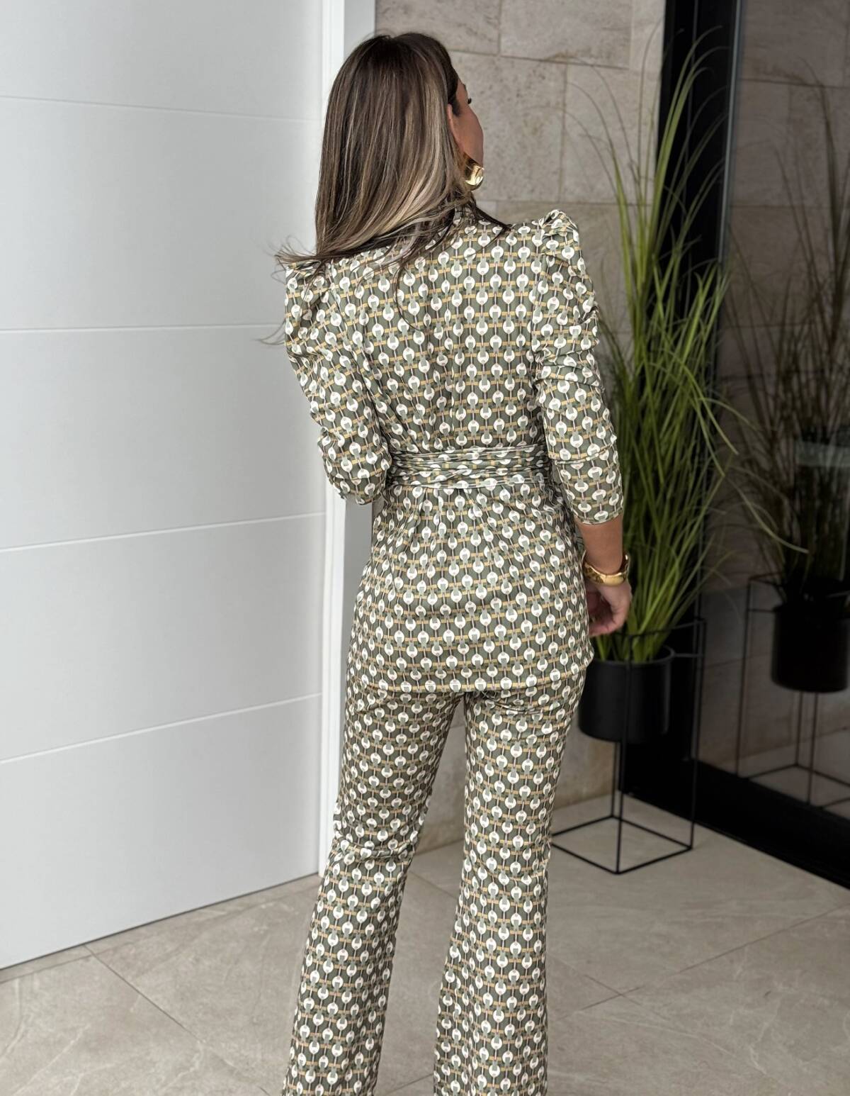 Conjunto Fajín Estampado Verde - Imagen 4