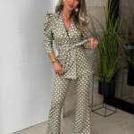 Conjunto Fajín Estampado Verde