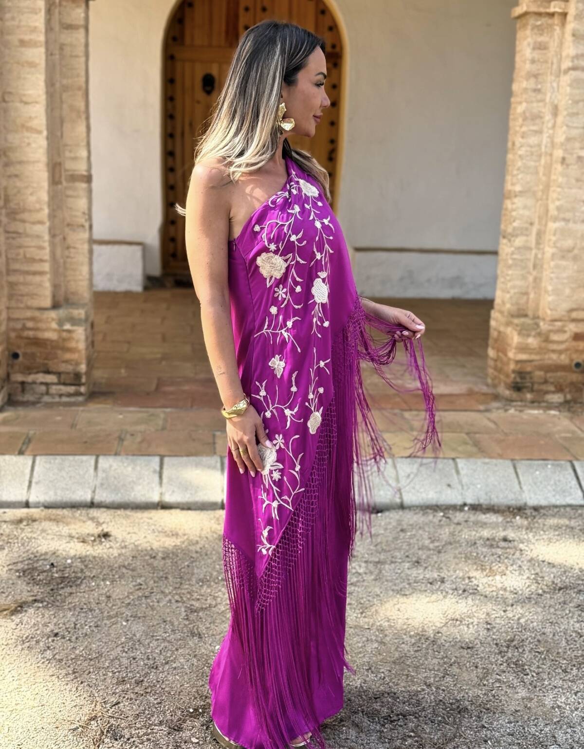 Vestido Mantón Buganvilla - Imagen 4