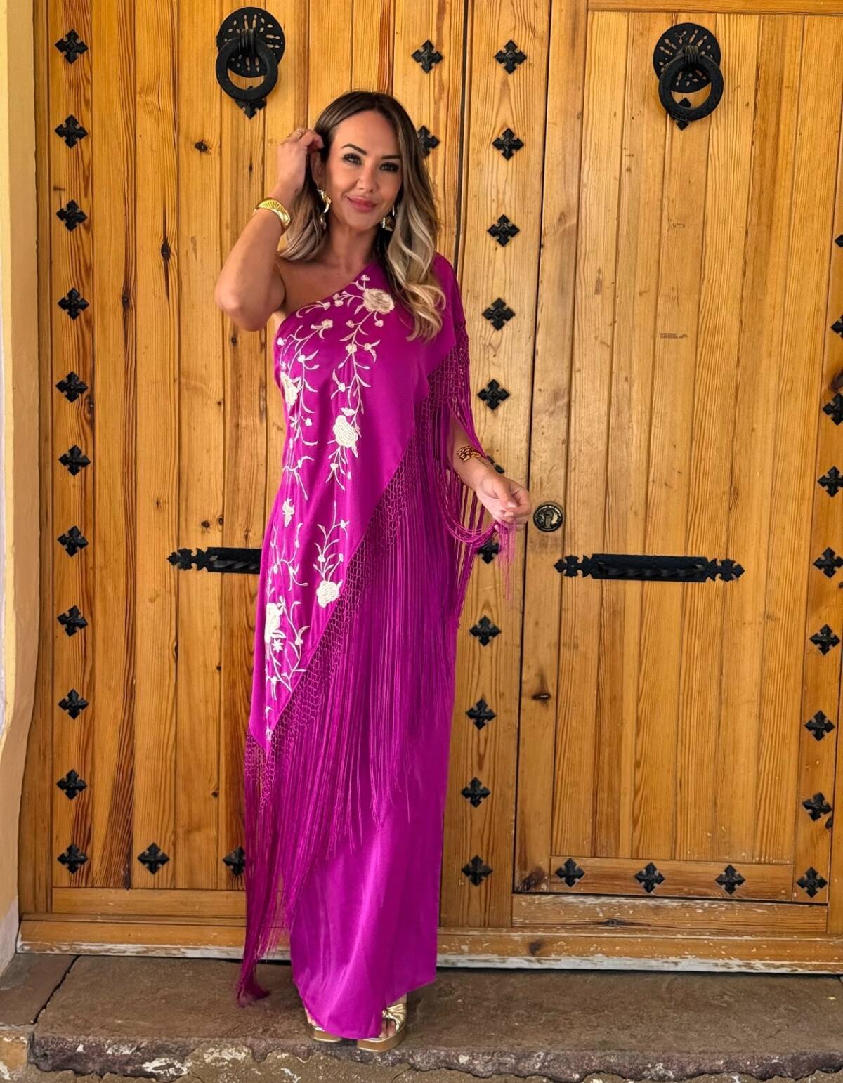 Vestido Mantón Buganvilla - Imagen 6