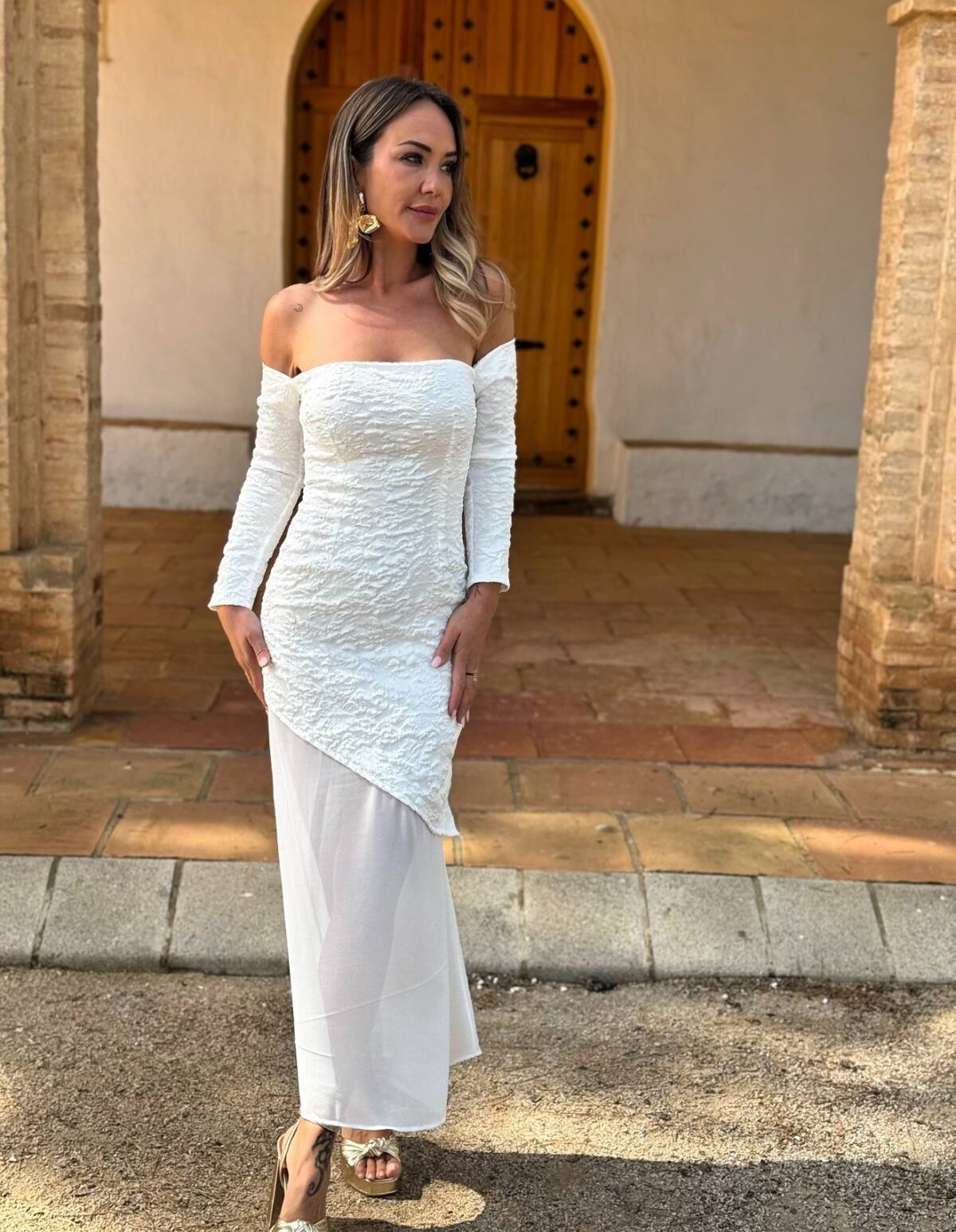 Vestido Yanira Blanco - Imagen 6