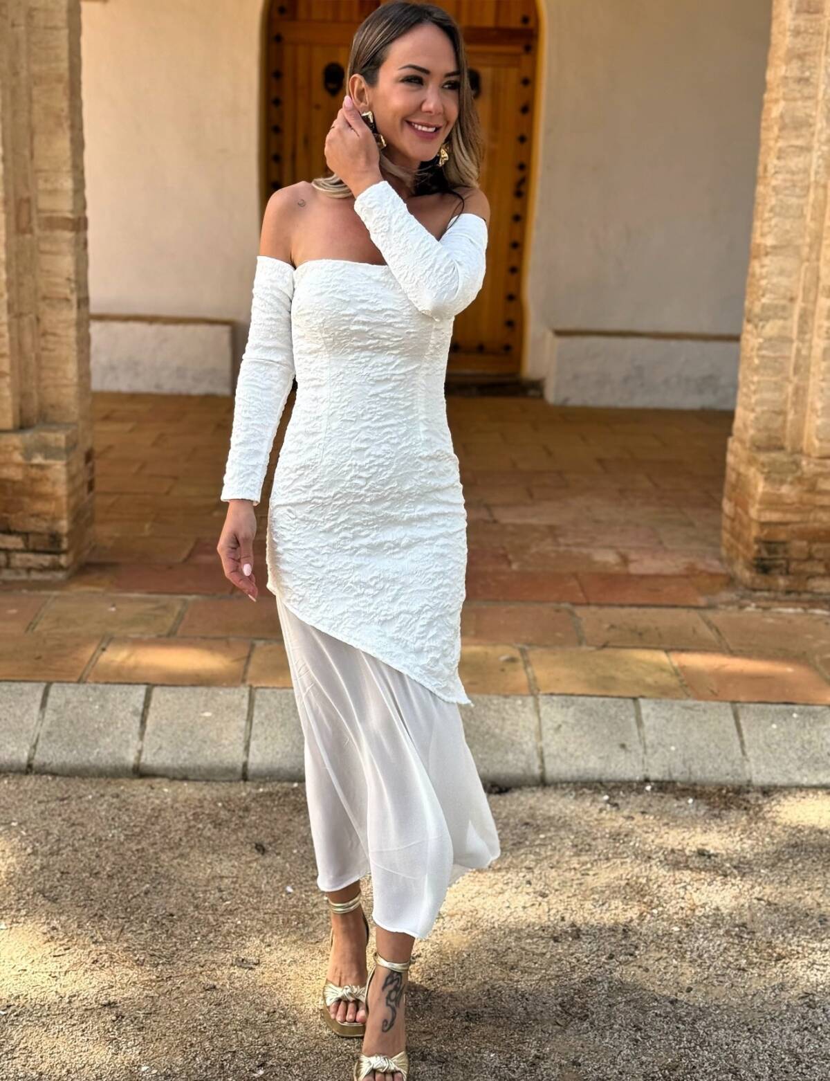 Vestido Yanira Blanco - Imagen 8