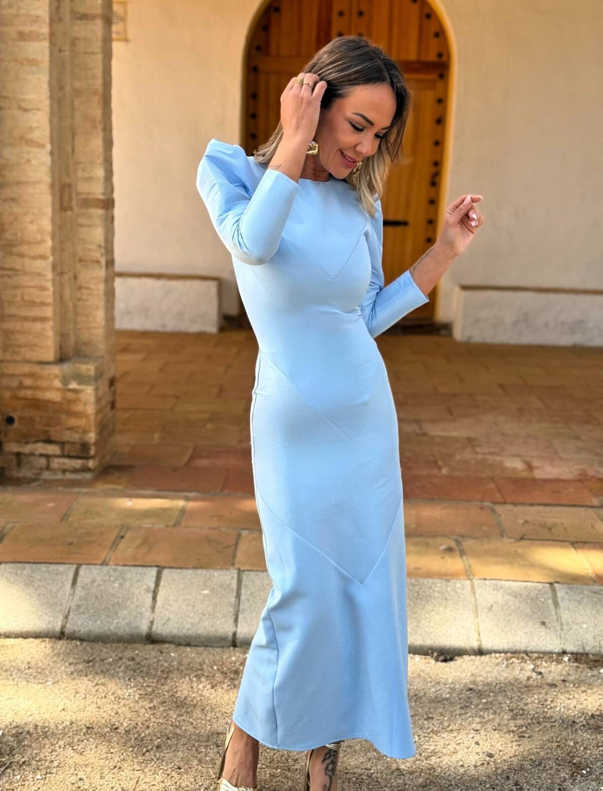 Vestido Lya Celeste - Imagen 4