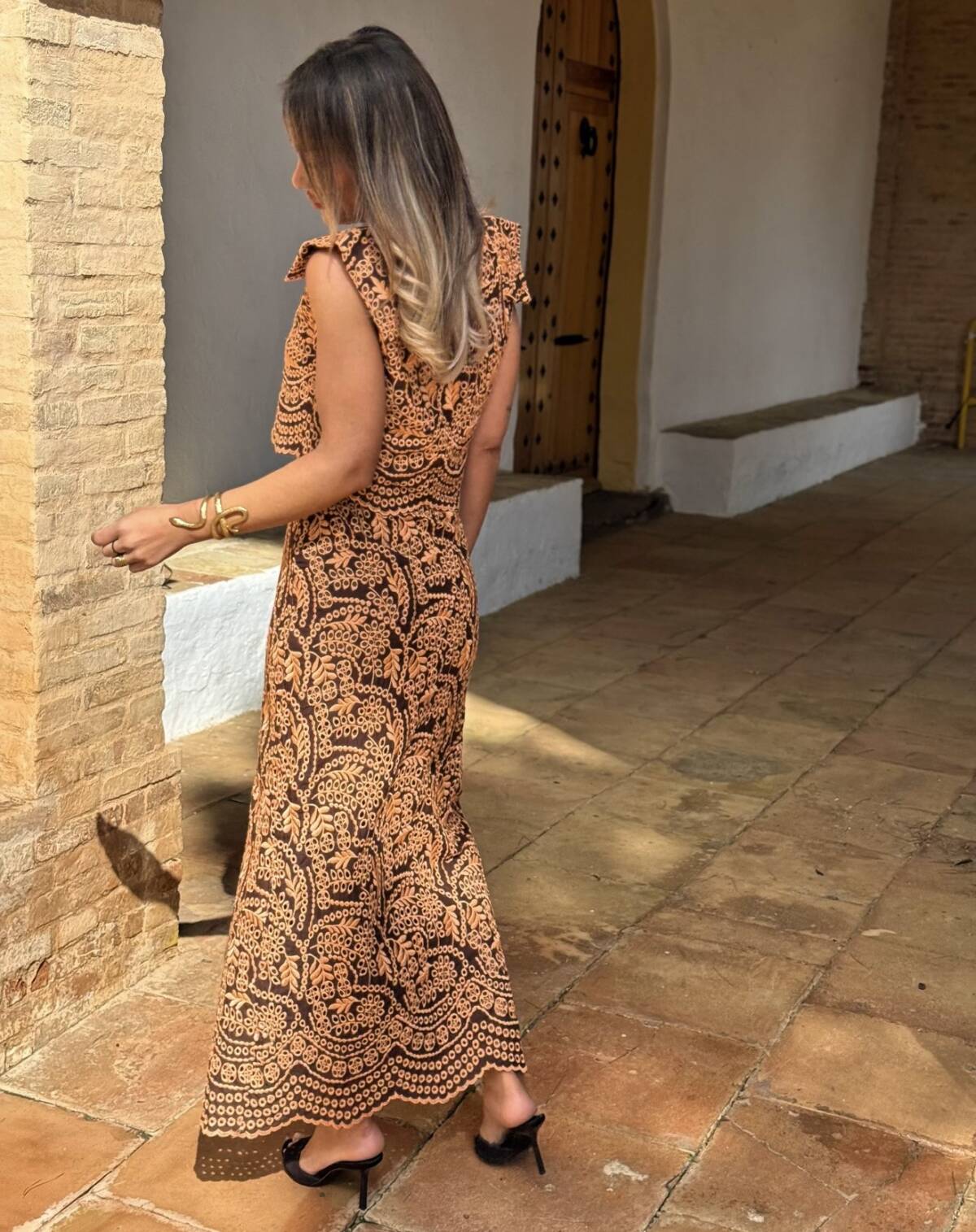 Conjunto Solapas Calado Marrón - Imagen 5