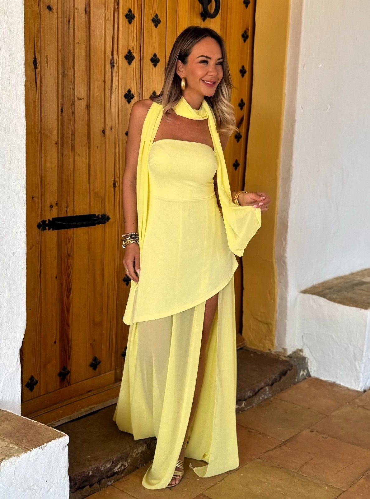 Screenshot Vestido Falda Tul Amarillo - Imagen 1