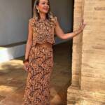 Conjunto Solapas Calado Marrón