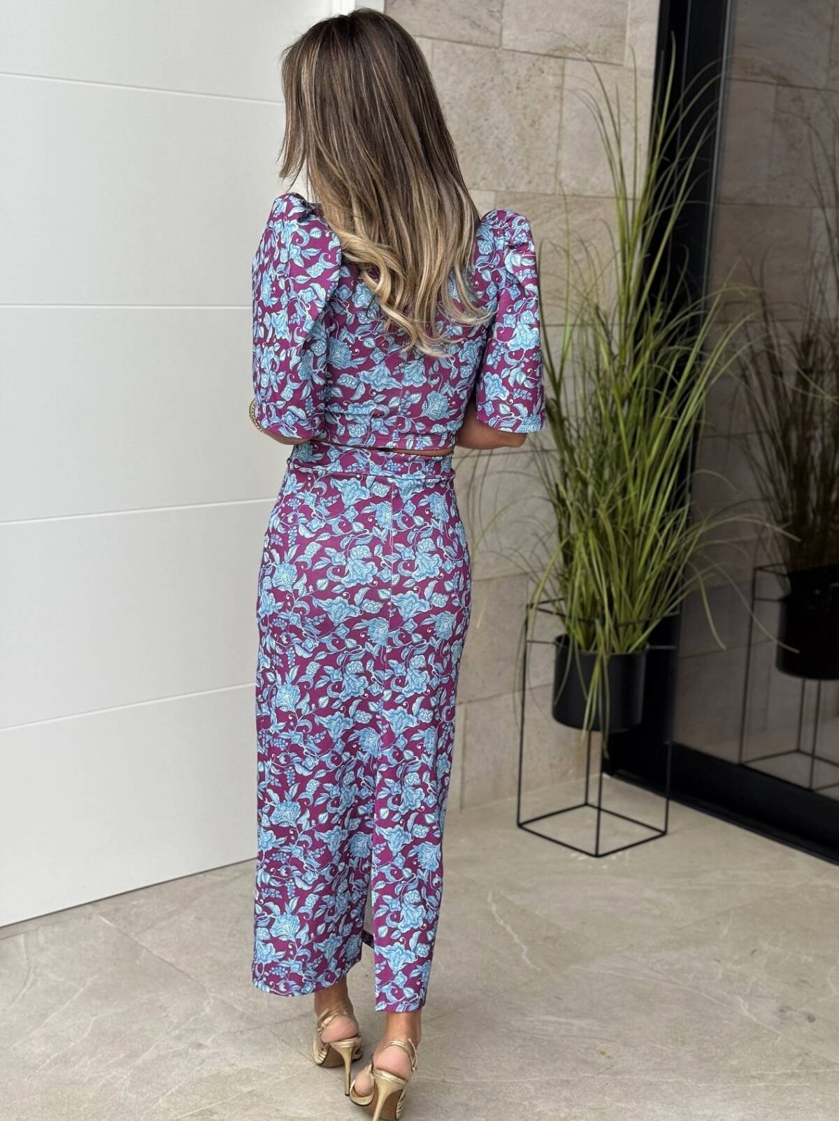 Conjunto Manga Campana Celeste Buganvilla - Imagen 3