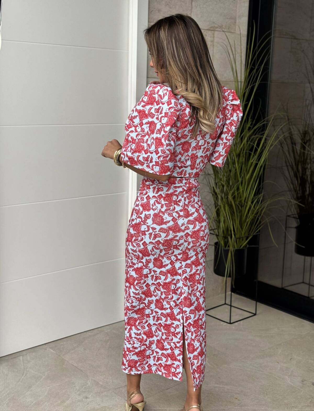 Conjunto Manga Campana Celeste Rojo - Imagen 2