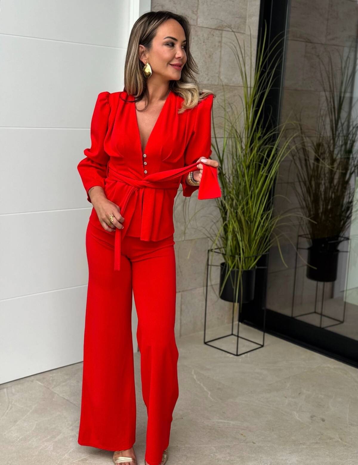 Conjunto Manga Engomada Rojo - Imagen 6