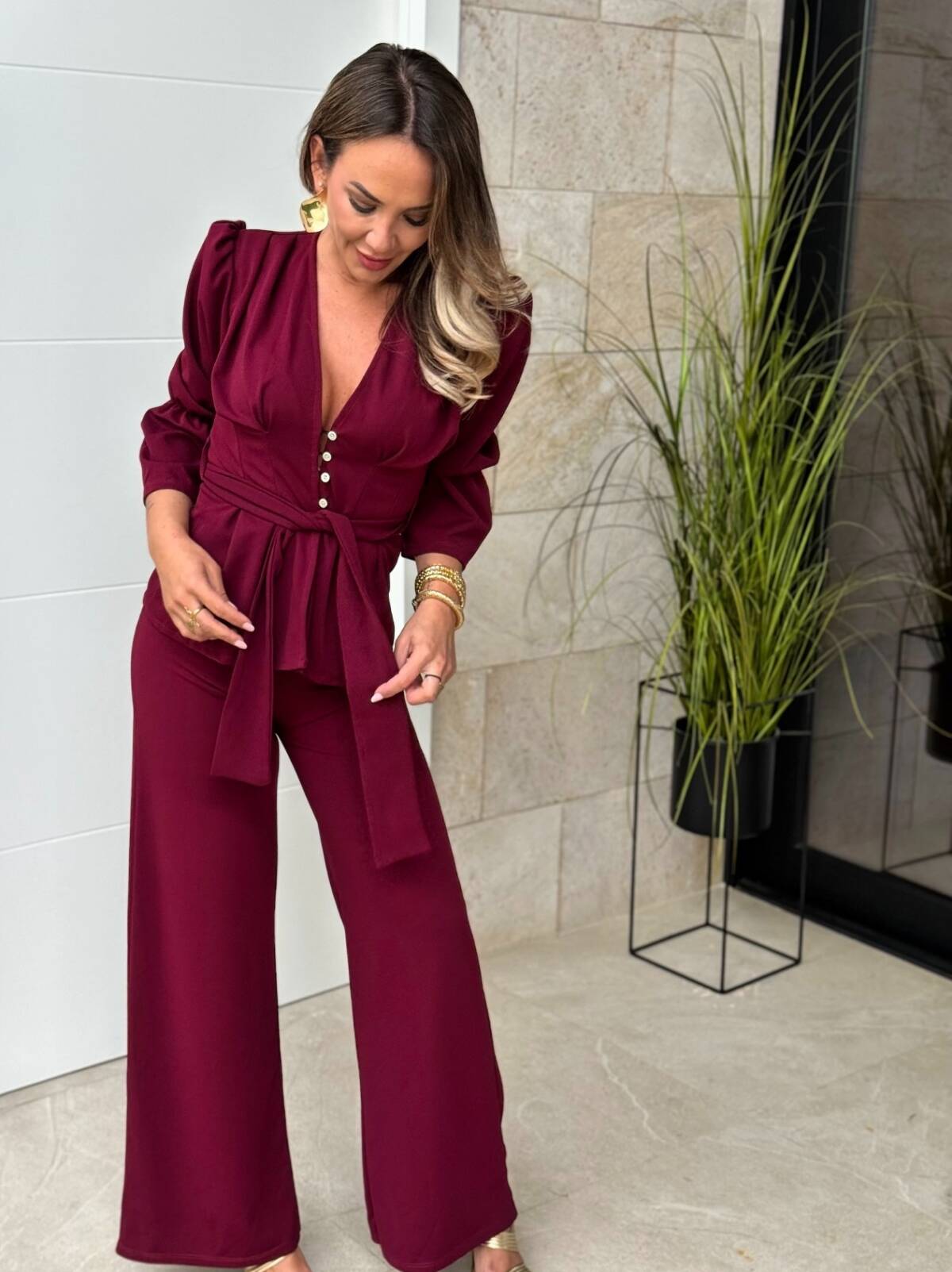 Conjunto Manga Engomada Vino - Imagen 6