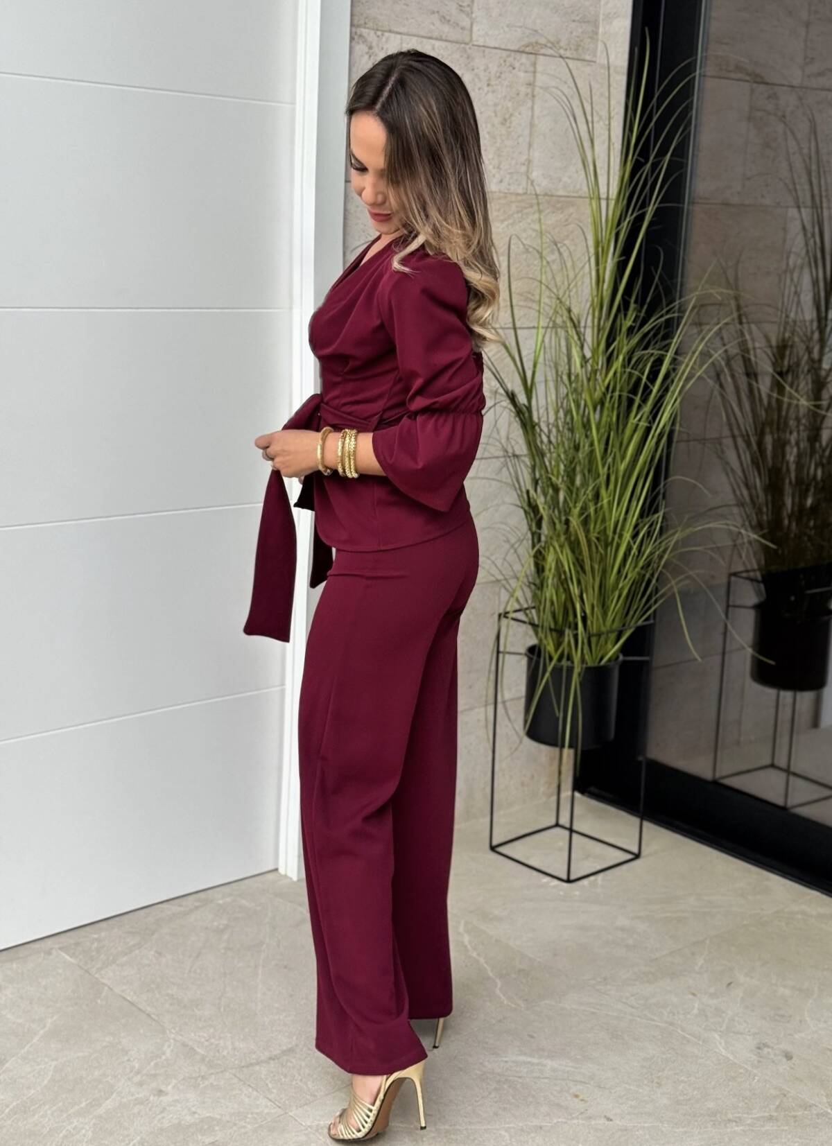 Conjunto Manga Engomada Vino - Imagen 5