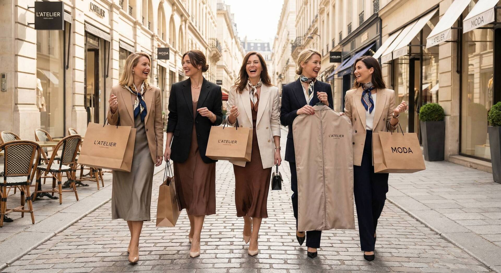 Clientas satisfechas con su compra