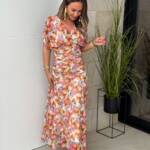 Vestido Gasa Estampado Buganvilla
