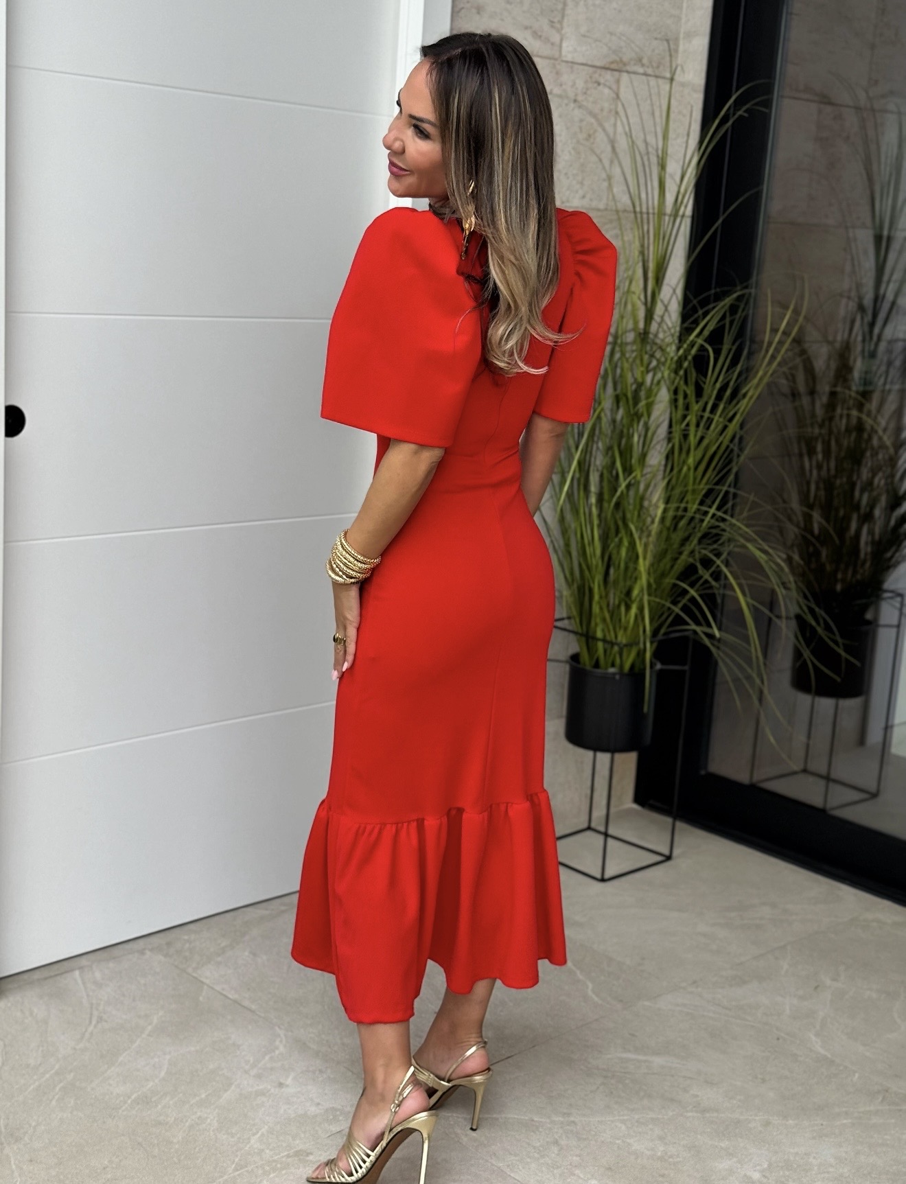 Screenshot Vestido Farol Volante Rojo - Imagen 1