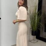 Conjunto Manga Campana Liso Beige