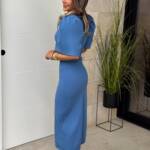 Conjunto Manga Campana Liso Azul