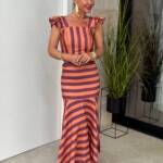 Conjunto Falda Sirena Naranja Buganvilla