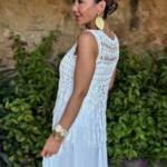 Vestido Chaleco Crochet Blanco