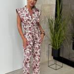 Conjunto Romina Blanco Vino Sin Mangas