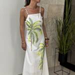 Vestido Bordado Lentejuela Palmera