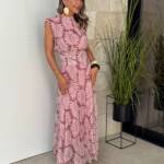 Conjunto Gasa Palmera Rosa