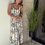 Vestido Lena Beige Negro