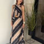 Conjunto Zoe Falda Estampado Negro