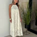 Vestido Flor Crudo