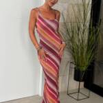 Vestido Lurex Rayas Buganvilla