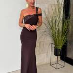 Vestido Musa Lentejuela Marrón