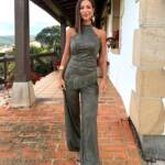 Conjunto Jacquard Flecos Verde